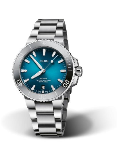 Oris Aquis Date 39.5 Stainless Steel / Blue / Bracelet 01 733 7732 4155-07 8 21 05PEB