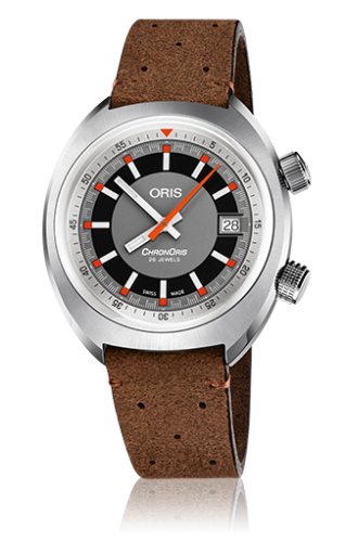 Chronoris Date / Grey / Brown Leather 01 733 7737 4053-07 5 19 43
