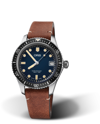 Oris Divers Sixty-Five 36 Stainless Steel / Blue / Calf 01 733 7747 4055-07 5 17 45