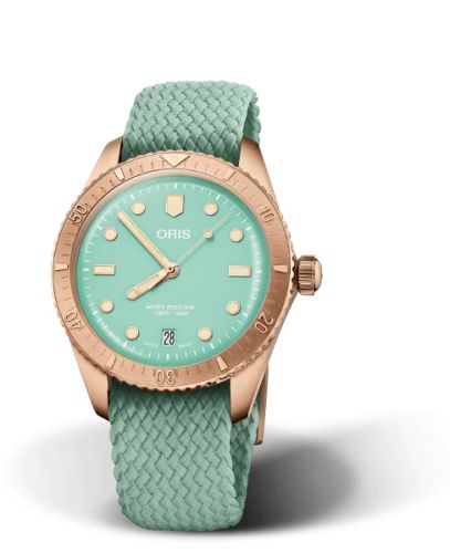 Oris Divers Sixty-Five 38 Cotton Candy Wild Green / Perlon 01 733 7771 3157-07 3 19 03BRS