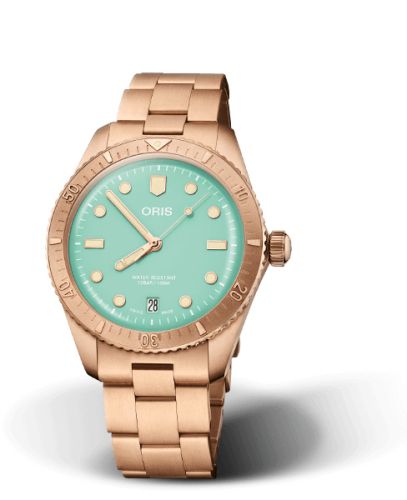 Oris Divers Sixty-Five 38 Cotton Candy Wild Green / Bracelet 01 733 7771 3157-07 8 19 15