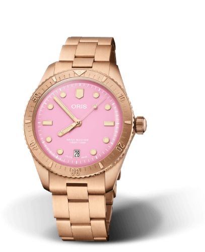 Oris Divers Sixty-Five 38 Cotton Candy Lipstick Pink / Bracelet 01 733 7771 3158-07 8 19 15