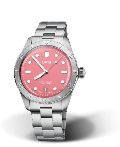 Oris Divers Sixty-Five 38 Cotton Candy Stainless Steel / Pink / Bracelet 01 733 7771 4058-07 8 19 18