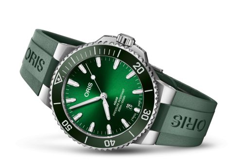 Oris Aquis Date 41.5 Stainless Steel / Green / Rubber 01 733 7787 4157-07 4 22 37FC