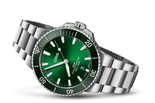 Oris Aquis Date 43.5 Stainless Steel / Green / Bracelet 01 733 7787 4157-07 8 22 04PEB