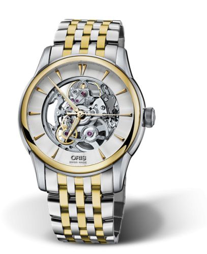 Oris Artelier Skeleton 40.5 Stainless Steel - Yellow Gold / Bracelet 01 734 7670 4351-07 8 21 78