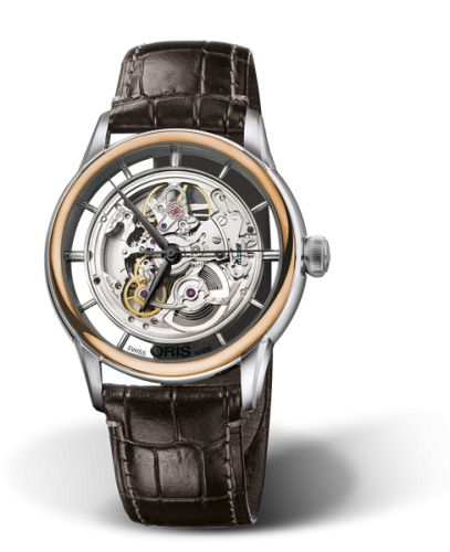 Oris Artelier Translucent Skeleton Stainless Steel - Rose Gold 01 734 7684 6351-07 5 21 70FC