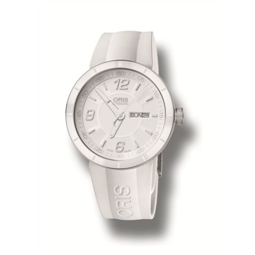 Oris TT1 Day Date Stainless Steel - Ceramic / White / Rubber 01 735 7651 4166-07 4 25 07