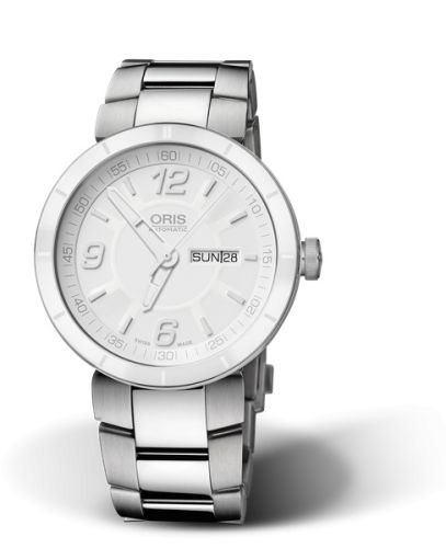 Oris TT1 Day Date Stainless Steel - Ceramic / White / Bracelet 01 735 7651 4166-07 8 25 10