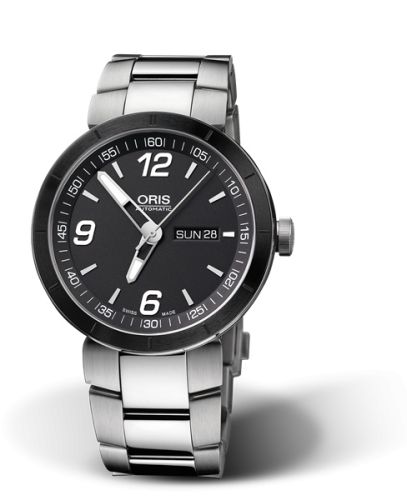 Oris TT1 Day Date Stainless Steel - Ceramic / Black / Bracelet 01 735 7651 4174-07 8 25 10