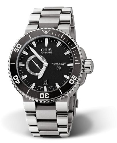 Oris Aquis Titan Small Second - Date Titanium / Black / Bracelet 01 743 7664 7154-07 8 26 75PEB