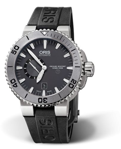 Oris Aquis Titan Small Second - Date Titanium / Grey / Rubber 01 743 7664 7253-07 4 26 34TEB