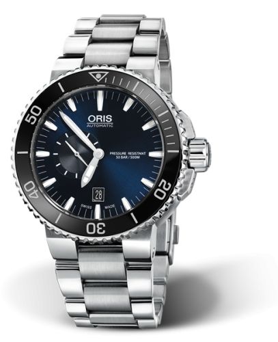 Oris Aquis Small Seconds Date 46 Stainless Steel / Blue / Bracelet 01 743 7673 4135-07 8 26 01PEB
