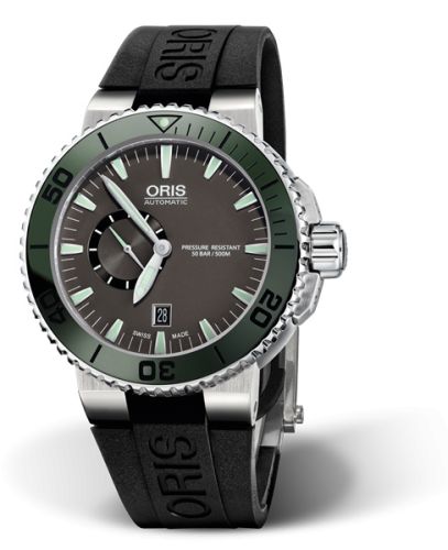 Oris Aquis Small Seconds Date 46 Stainless Steel / Grey / Rubber 01 743 7673 4157-07 4 26 34EB