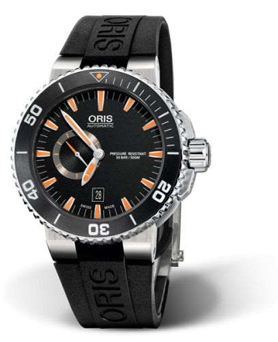 Oris Aquis Small Seconds Date 46 Stainless Steel / Black / Rubber 01 743 7673 4159-07 4 26 34EB