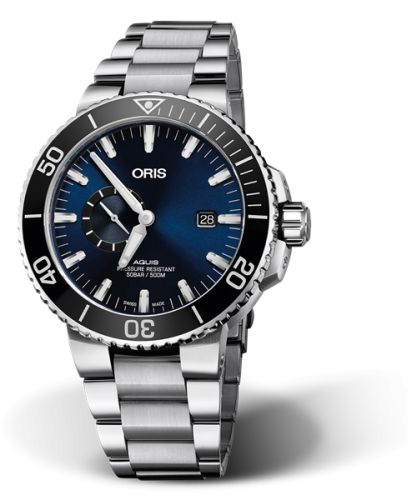 Oris Aquis Small Seconds Date 45.5 Stainless Steel / Blue / Bracelet 01 743 7733 4135-07 8 24 05PEB