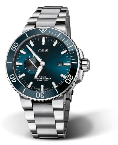 Oris Aquis Small Seconds Date 45.5 Stainless Steel / Blue / Bracelet 01 743 7733 4155-07 8 24 05PEB