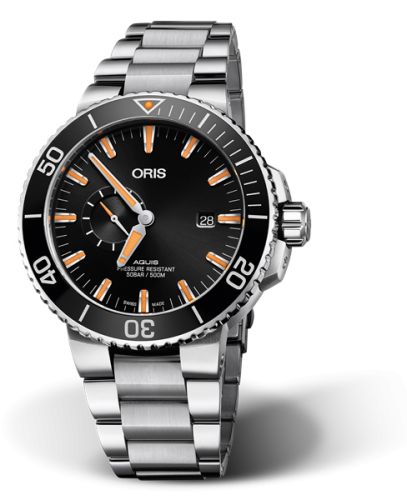 Oris Aquis Small Seconds Date 45.5 Stainless Steel / Black / Bracelet 01 743 7733 4159-07 8 24 05PEB