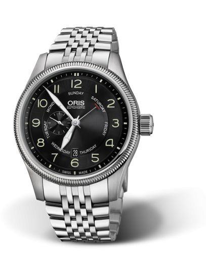 Oris Big Crown Small Second Pointer Day Stainless Steel / Black / Bracelet 01 745 7688 4064-07 8 22 30