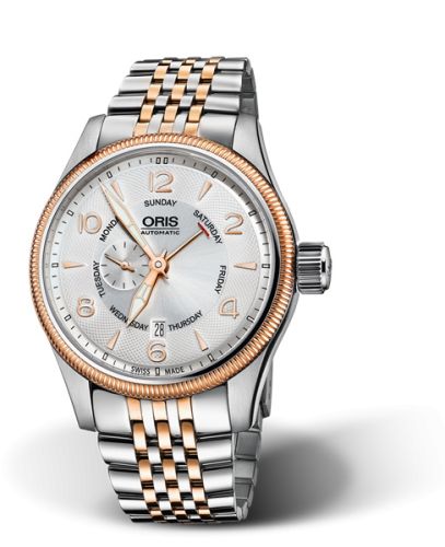 Oris Big Crown Small Second Pointer Day Stainless Steel - Rose Gold / Silver / Bracelet 01 745 7688 4361-07 8 22 32