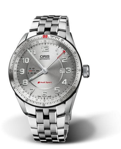 Oris Audi Sport GMT Stainless Steel / Silver / Bracelet 01 747 7701 4461-07 8 22 85