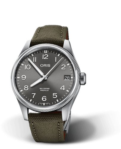 Oris Big Crown ProPilot Big Date Stainless Steel / Grey / Fabric 01 751 7761 4063-07 3 20 03LC