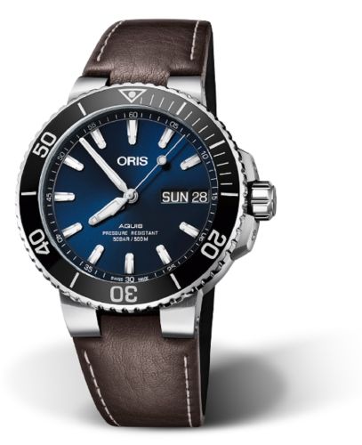 Oris Aquis Big Day Date 45.5 Stainless Steel / Blue / Calf 01 752 7733 4135-07 5 24 10EB