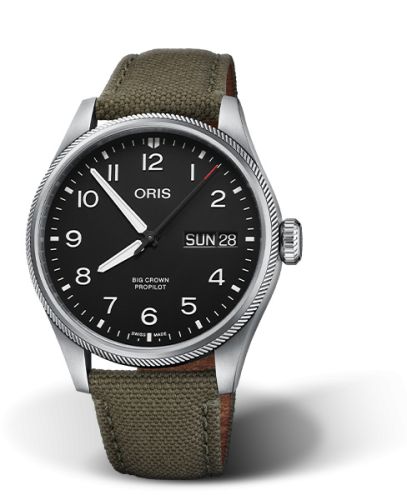 Oris Big Crown ProPilot Big Day Date Stainless Steel / Black / Fabric 01 752 7760 4164-07 3 22 02LC