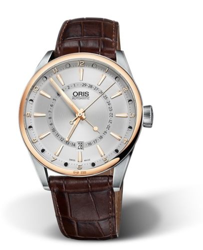Oris Artix Pointer Moon Date Stainless Steel - Rose Gold / Silver 01 761 7691 6331-07 5 21 80FC