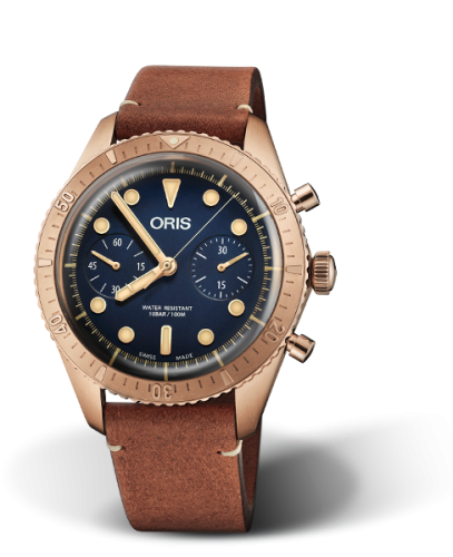 Oris Divers Sixty-Five 43 Chronograph Bronze / Blue / Carl Brashear Limited Edition 01 771 7744 3185-Set LS