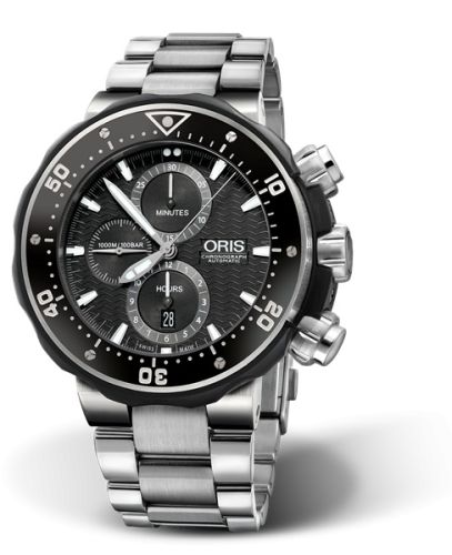 Oris ProDiver Chronograph Titanium / Black / Bracelet 01 774 7683 7154-Set