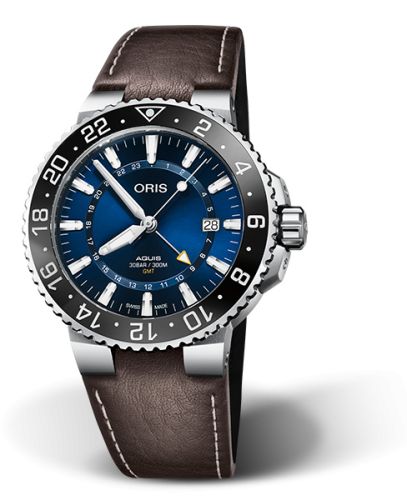 Oris Aquis GMT 43.5 Stainless Steel / Blue / Calf 01 798 7754 4135-07 5 24 10EB