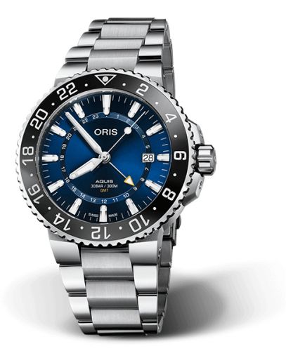 Oris Aquis GMT 43.5 Stainless Steel / Blue / Bracelet 01 798 7754 4135-07 8 24 05PEB