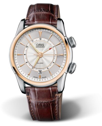 Oris Artelier Alarm Stainless Steel - Rose Gold / Silver 01 908 7607 6351-Set LS
