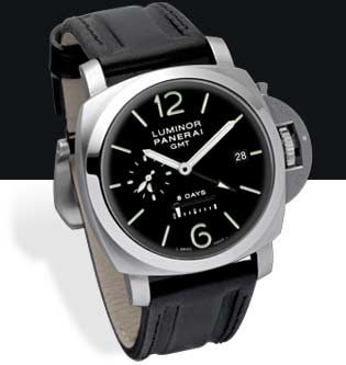 Panerai Luminor 1950 44 8 Days GMT Stainless Steel / Black PAM00233.1