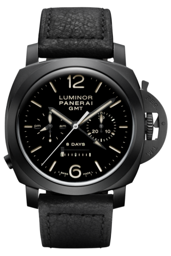 Panerai Luminor 1950 44 Chrono Monopulsante 8 Days GMT Ceramic / Black PAM00317