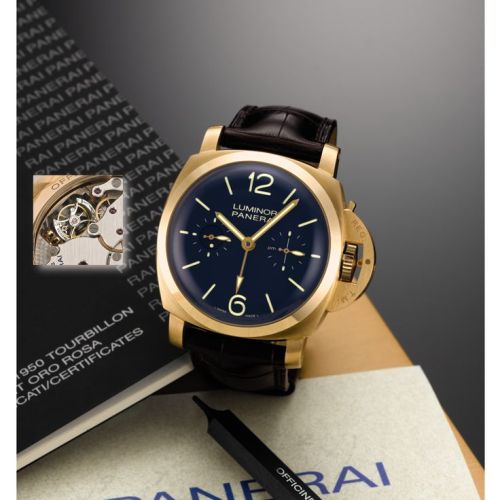 Panerai Luminor 1950 Tourbillon GMT Oro Rosa PAM00340