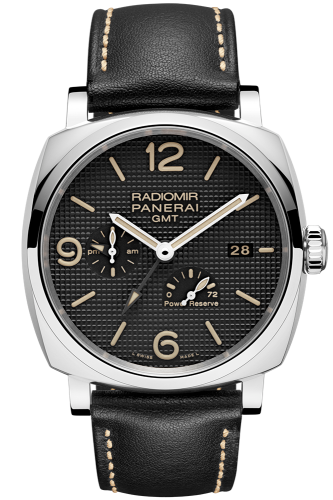Panerai Radiomir 1940 45 3 Days GMT Power Reserve Automatic Stainless Steel / Black - Hobnail PAM00628