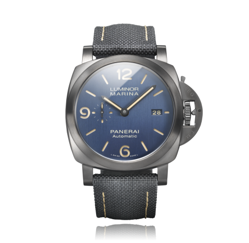 Panerai Luminor 1950 44 3 Days Automatic Titanium DLC / Blue / Bucherer Blue PAM01021