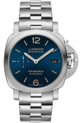 Panerai Luminor 1950 Marina 42 3 Days Automatic Stainless Steel / Blue / Bracelet PAM01028