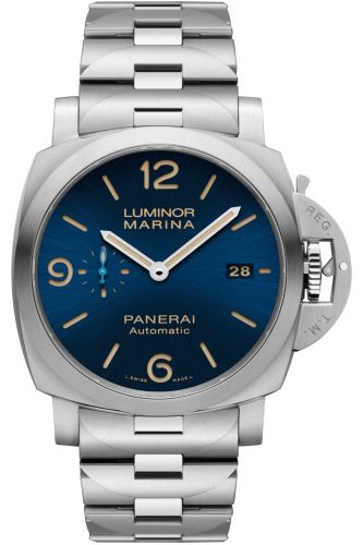 Panerai Luminor 1950 Marina 44 3 Days Automatic Stainless Steel / Blue / Bracelet PAM01058