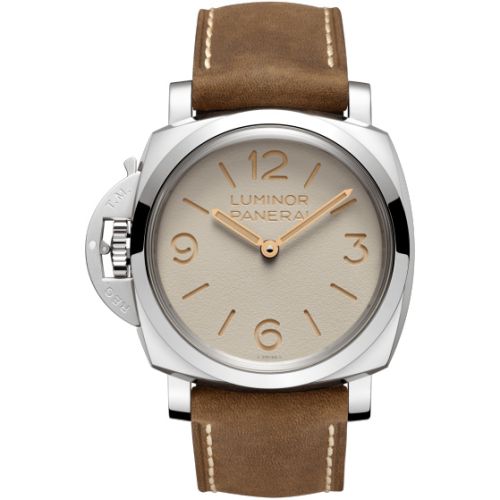 Panerai Luminor 1950 Left-Handed 47 3 Days Stainless Steel / Beige PAM01075