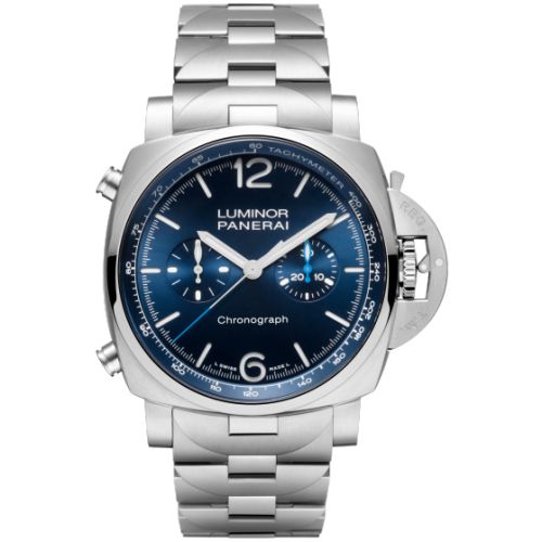 Panerai Luminor 1950 Chrono 44 Stainless Steel / Blue / Bracelet PAM01110