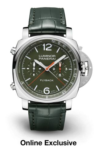 Panerai Luminor 1950 44 3 Days Chrono Flyback Automatic Stainless Steel / Verde Militare PAM01296