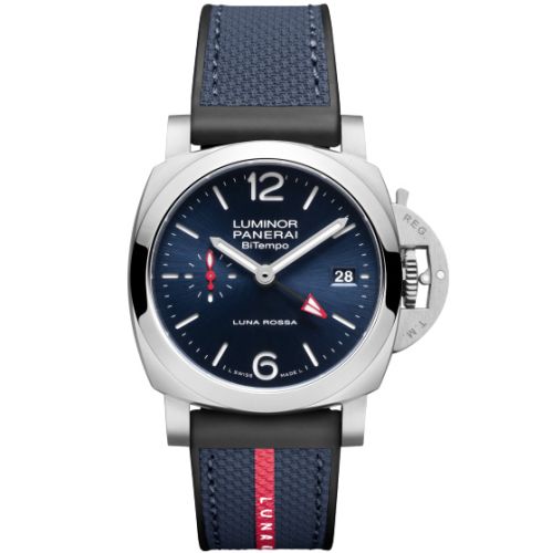 Panerai Luminor 1950 44 BiTempo Luna Rossa Stainless Steel / Blue PAM01404