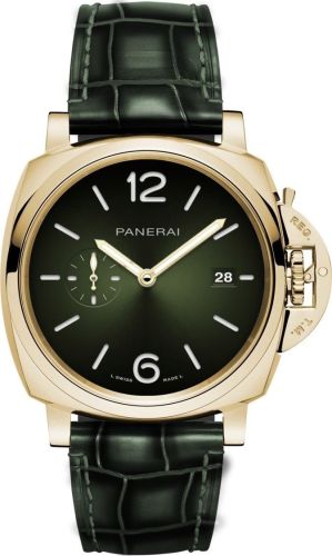 Panerai Luminor Due 42 Automatic Yellow Gold / Green PAM01423