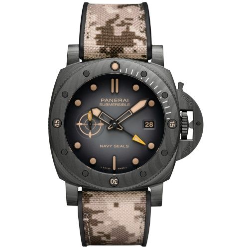Panerai Submersible QuarantaQuattro GMT Navy SEALs Carbotech PAM01513
