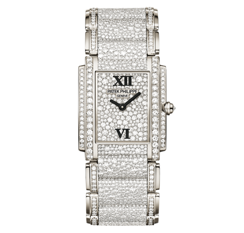 Patek Philippe Twenty~4 4910 White Gold Gridless Diamond 4910/52G-001