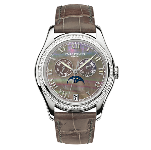 Patek Philippe Annual Calendar 4936 White Gold Diamond Black Mother of Pearl 4936G-001
