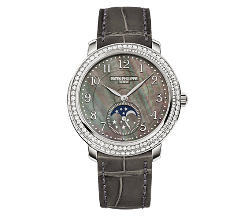 Patek Philippe Moonphase 4968 White Gold Black Mother of Pearl 4968G-001